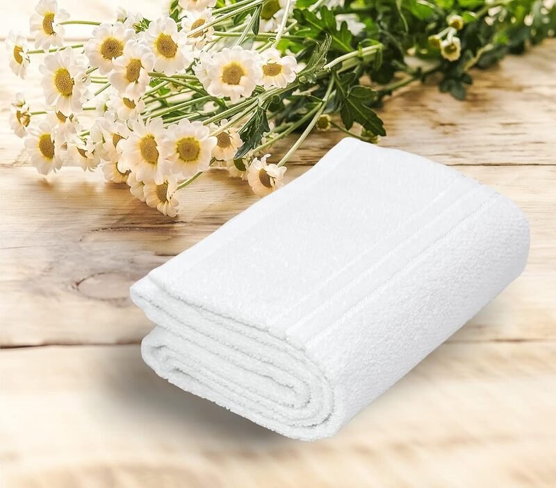 Bath Towel - Regular Series - 80% Cotton 20% Polyester - White - Image 3